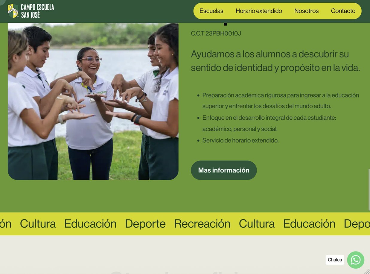 Estudiantes de Campo Escuela San José y su propuesta educativa