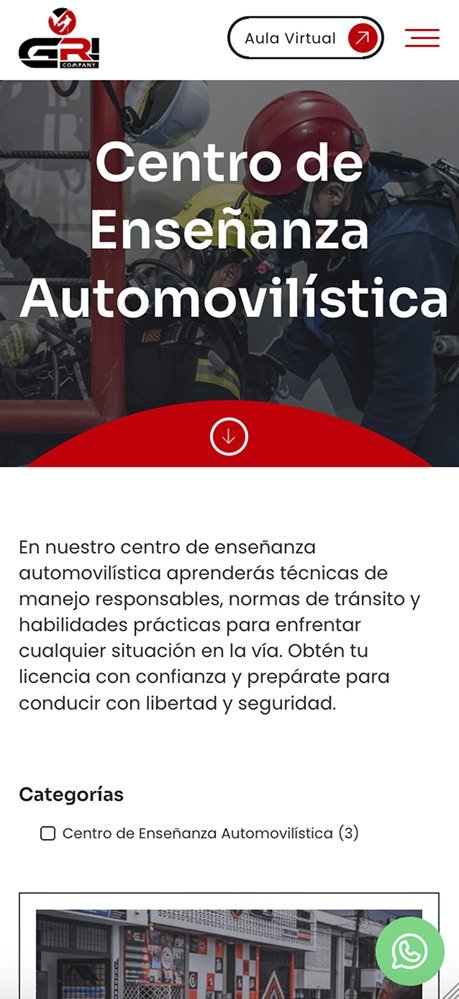 Centro de Enseñanza Automovilística de GRI Company en celular