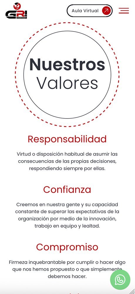 Valores de GRI Company en celular