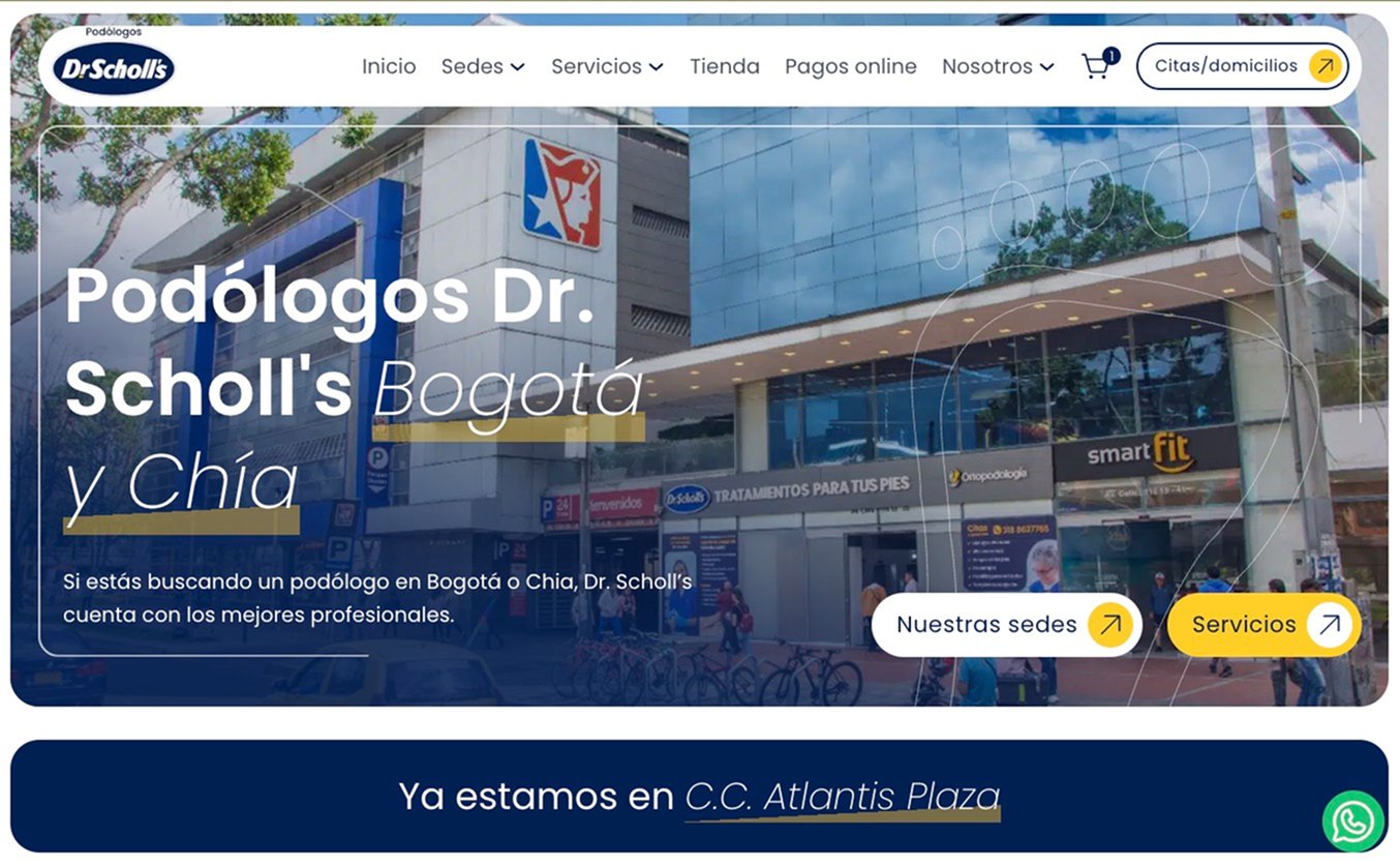 Sitio web de Dr. Scholl's Podólogos